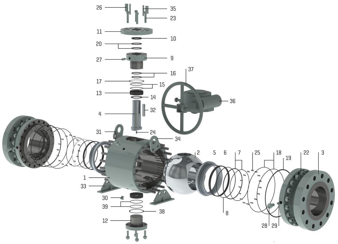 Flanged End API 6A RTJ Ball Valves
